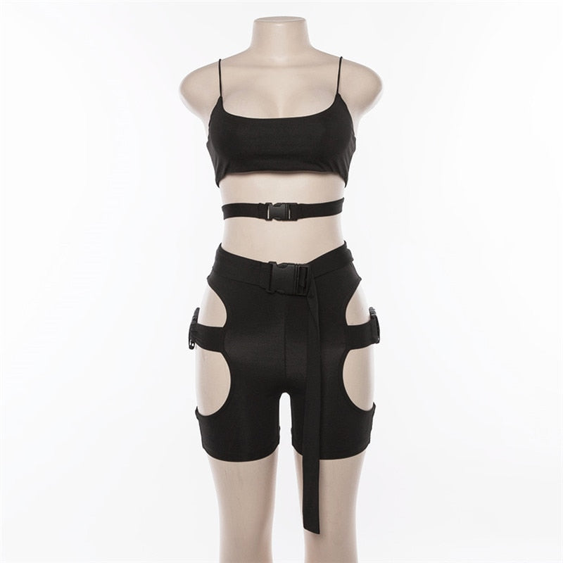 ENSEMBLE CROP TOP & SHORT A STRAP