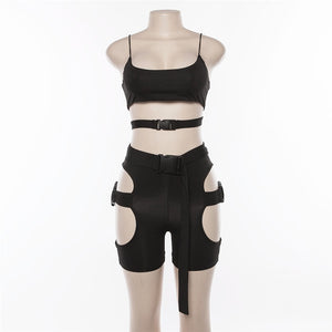 ENSEMBLE CROP TOP & SHORT A STRAP