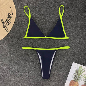 MAILLOT DE BAIN NOIR & FLUORESCENT